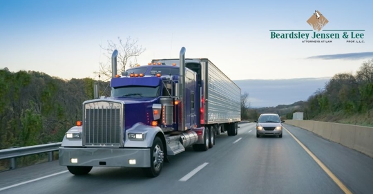 commercial truck on the road